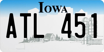 IA license plate ATL451