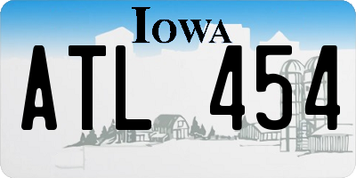 IA license plate ATL454