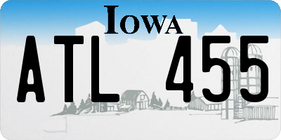 IA license plate ATL455