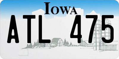 IA license plate ATL475
