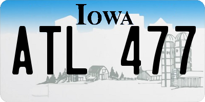 IA license plate ATL477