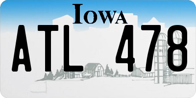 IA license plate ATL478
