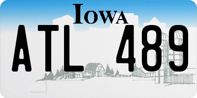 IA license plate ATL489