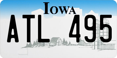 IA license plate ATL495
