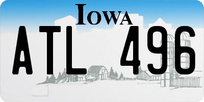 IA license plate ATL496