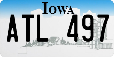 IA license plate ATL497