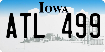 IA license plate ATL499