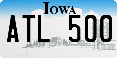 IA license plate ATL500