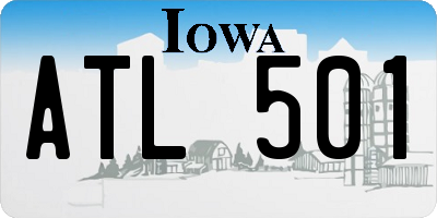 IA license plate ATL501