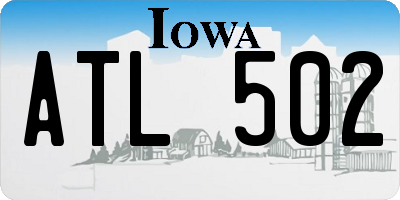 IA license plate ATL502