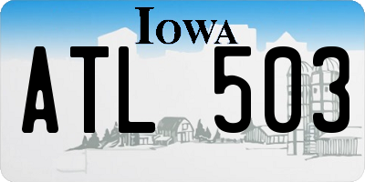IA license plate ATL503