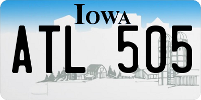IA license plate ATL505