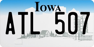 IA license plate ATL507