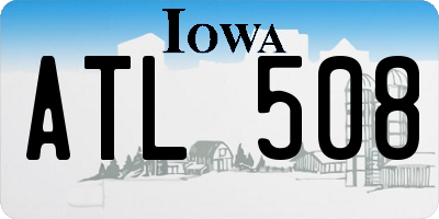 IA license plate ATL508