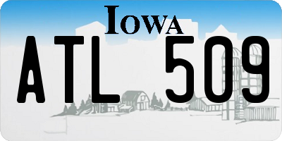 IA license plate ATL509