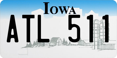 IA license plate ATL511