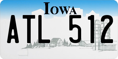 IA license plate ATL512