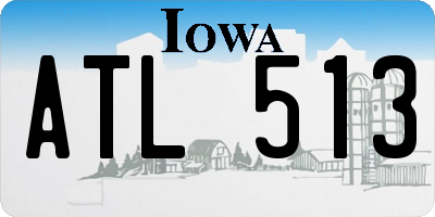 IA license plate ATL513