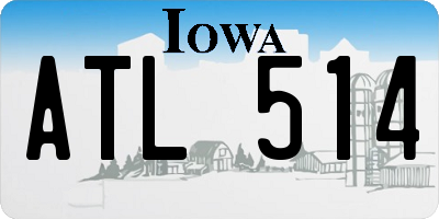 IA license plate ATL514