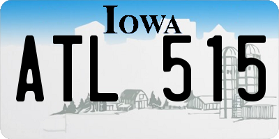 IA license plate ATL515