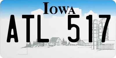 IA license plate ATL517