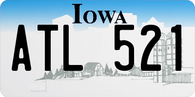 IA license plate ATL521