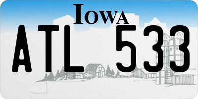 IA license plate ATL533