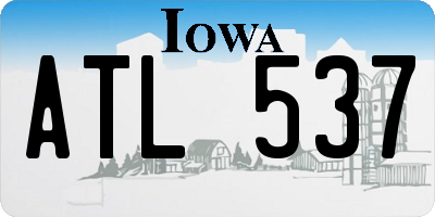 IA license plate ATL537