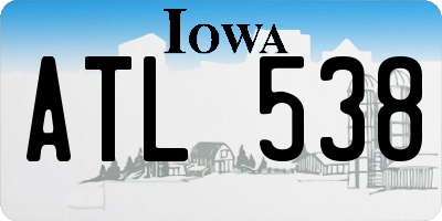 IA license plate ATL538