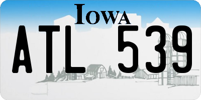 IA license plate ATL539