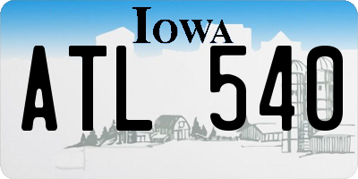 IA license plate ATL540
