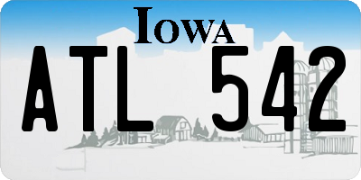 IA license plate ATL542