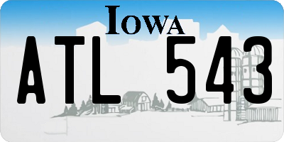 IA license plate ATL543