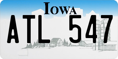 IA license plate ATL547