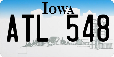 IA license plate ATL548