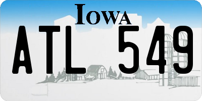 IA license plate ATL549