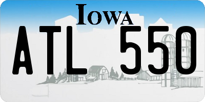 IA license plate ATL550