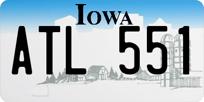 IA license plate ATL551
