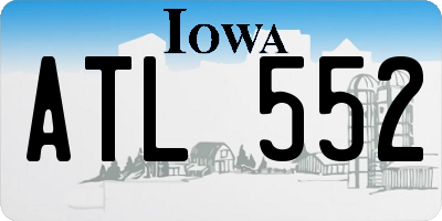 IA license plate ATL552