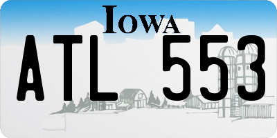IA license plate ATL553