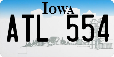 IA license plate ATL554