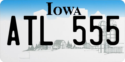 IA license plate ATL555