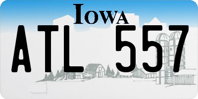 IA license plate ATL557