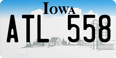 IA license plate ATL558