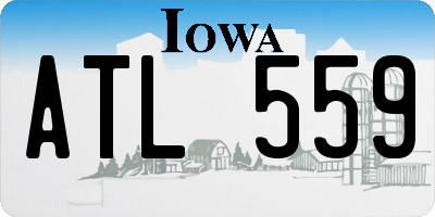 IA license plate ATL559
