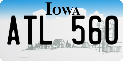 IA license plate ATL560