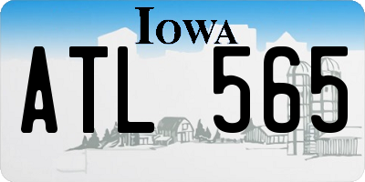 IA license plate ATL565