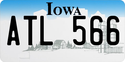 IA license plate ATL566