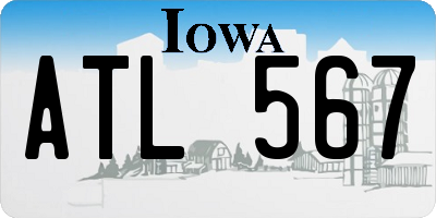 IA license plate ATL567