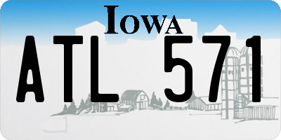 IA license plate ATL571